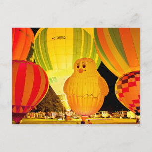 熱カラフル気球 ポストカード