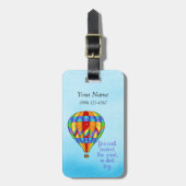 熱カラフル気球 ラゲッジタグ (正面縦)