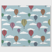 熱カラフル気球 ラッピングペーパー (フラット)