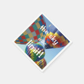 熱カラフル気球「空が限界！」 スタンダードカクテルナプキン (角)