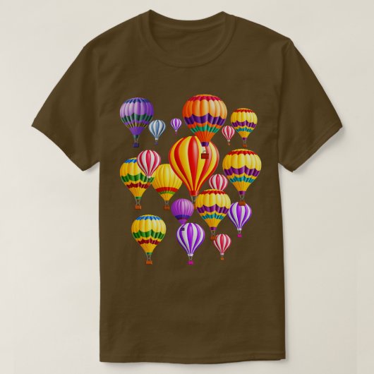 熱カラフル気球 Tシャツ (デザイン正面)
