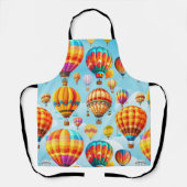 熱カラフル飛んでいる気球 エプロン (正面)