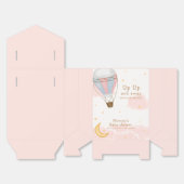 熱ガーリー気球ムーンスター赤ちゃんシャワー フェイバーボックス (見開き)