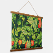 熱スタイリッシュ赤緑唐辛子おいしい唐辛子 吊り下げ型タペストリー (傾斜あり)