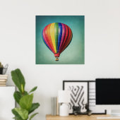 熱ストライプの気球ポスター ポスター (ホームオフィス)