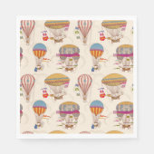 熱ストライプの気球 スタンダードランチョンナプキン (正面)