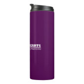 熱タンブラーボトル – 紫と白のロゴ タンブラー (回転右)