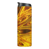 熱タンブラー抽象芸術ライン黄色い花 タンブラー (回転右)