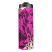 熱タンブラー紫バラ水色 タンブラー (正面)