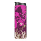 熱タンブラー紫バラ水色 タンブラー (回転右)