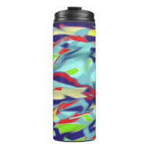 熱タンブラー-型枠のデザインへの青い無秩序