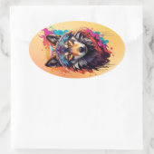 熱タンブラー 楕円形シール (バッグ)