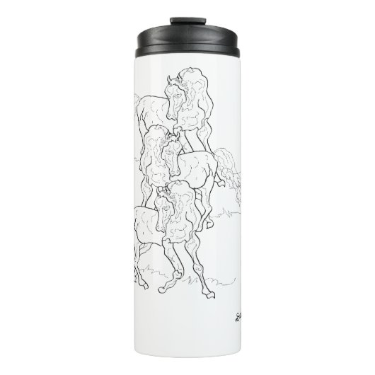 熱タンブラー：踊りアラビア馬 タンブラー (正面)