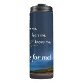 熱タンブラー – 青 – 神は私を見る タンブラー (正面)