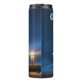 熱タンブラー – 青 – 神は私を見る タンブラー (裏面)