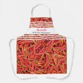 熱パーソナライズされた様唐辛子 エプロン (正面)