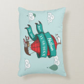 熱パーソナライズされた気球ベビー誕生記念 アクセントクッション (正面(垂直))