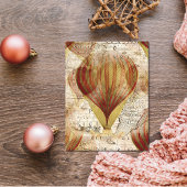 熱ビクトリアン気球のスチームパンクコラージュ インビテーションポストカード