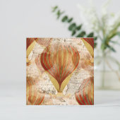 熱ビクトリアン気球のスチームパンクコラージュ カード (スタンド正面)