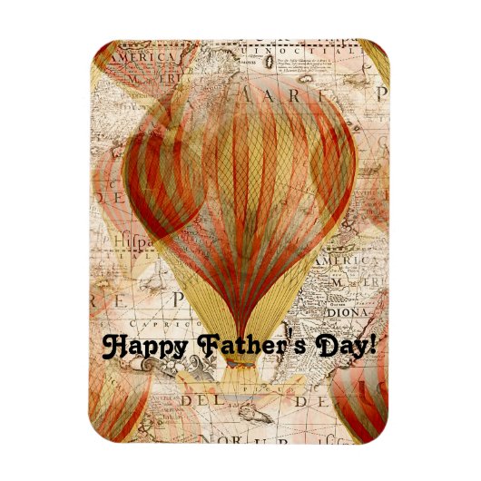 熱ビクトリアン気球のスチームパンクコラージュ マグネット (縦)