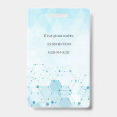 熱ビート分子医療用縦型フォトID バッジ (裏面)