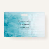 熱ビート生存線幾何学的メディカルフォトID バッジ (裏面)