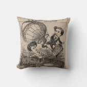 熱フランスの気球におけるバルーンの彫像 クッション (正面)