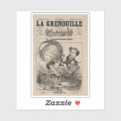 熱フランスの気球におけるバルーンの彫像 シール (シート)