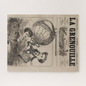 熱フランスの気球におけるバルーンの彫像 ジグソーパズル (横)