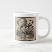 熱フランスの気球におけるバルーンの彫像 ジャンボコーヒーマグカップ (右)