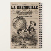 熱フランスの気球におけるバルーンの彫像 ノートブック (裏面)