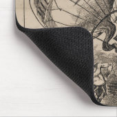 熱フランスの気球におけるバルーンの彫像 マウスパッド (コーナー)