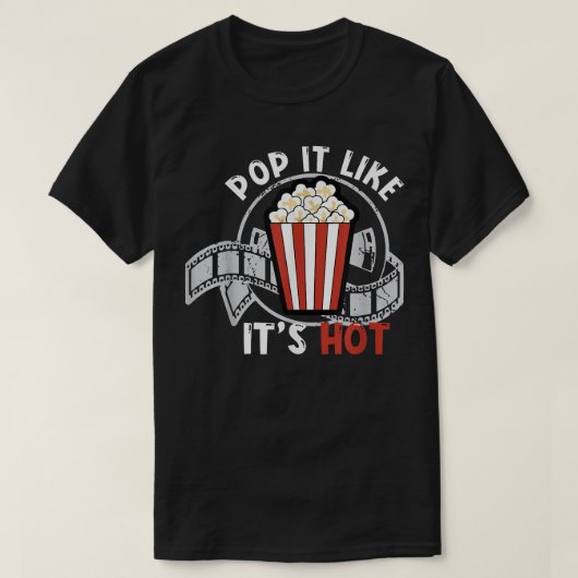 熱ポップ・アートのい家族映画のナイトポップコのようおもしろいに Tシャツ (デザイン正面)