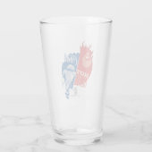 熱ミザー熱ヘッドと雪ミザークール氏 タンブラーグラス (裏面)