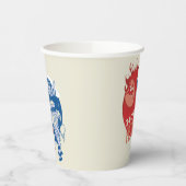 熱ミザー熱ヘッドと雪ミザークール氏 紙コップ (左)