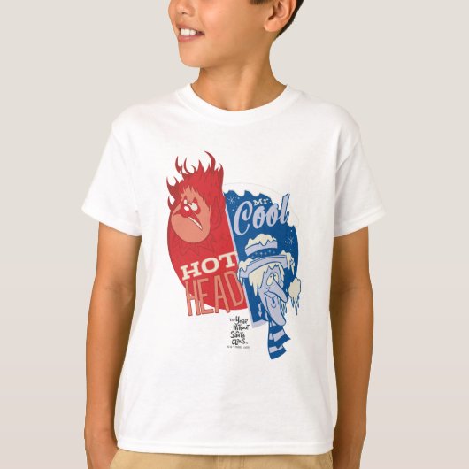 熱ミザー熱ヘッドと雪ミザークール氏 Tシャツ (正面)