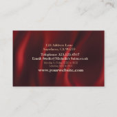熱モダンい赤ビロードのメイクアップアーティスト 名刺 (裏面)