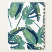 熱モダン帯水色葉ウェディングプランナー プランナー手帳 (裏面)