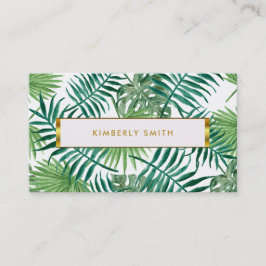 熱モダン帯水葉色プロフェッショナル 名刺