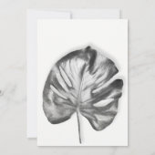 熱モダン帯銀モンステ結婚ラ葉 招待状 (裏面)