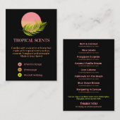 熱モダン帯黒ネオンキャンドル製品ラインバス 名刺 (正面/裏面)