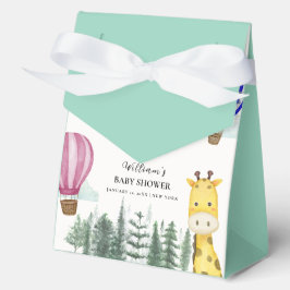 熱モダン気球ジャングルキリン赤ちゃんシャワー フェイバーボックス