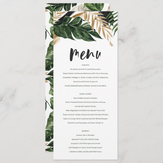 熱モダン結婚色彩の鮮やか抽象芸術 メニュー (正面/裏面)