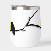 熱ワイングラス – ハミングバードオンブランチ (右面)