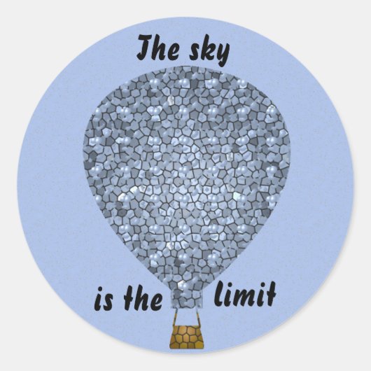 熱前向き気球の従業員チームを励ます ラウンドシール (正面)