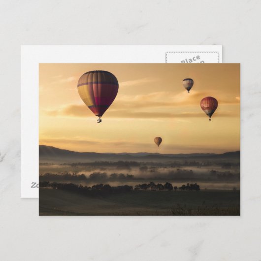 熱威厳のある気球 ポストカード (正面/裏面)