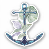 熱帯いかり（植物と花） シール (正面)