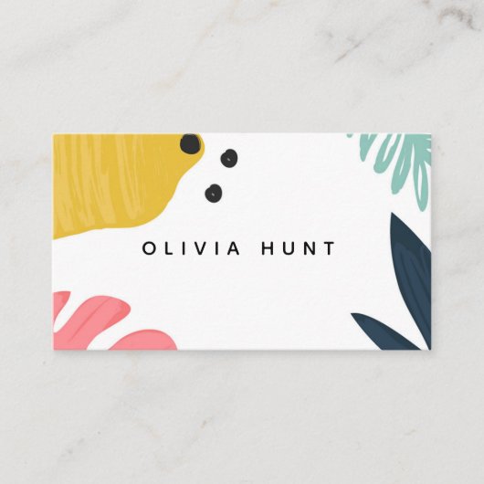 熱帯おもしろいおよモダンびビジネスカード 名刺 (正面)