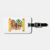 熱帯おもしろいなアロハビーチのハワイアンTiki ラゲッジタグ (正面横)