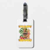 熱帯おもしろいなアロハビーチのハワイアンTiki ラゲッジタグ (裏面縦)